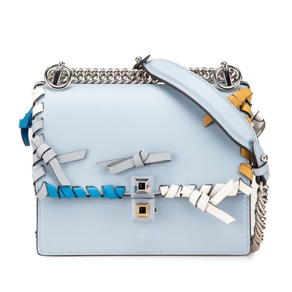 FENDI Blue Leather Shoulder Bag - Picture 1 of 9